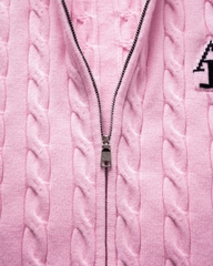 ATYS® HIGH-NECK CABLE ZIP JACKET