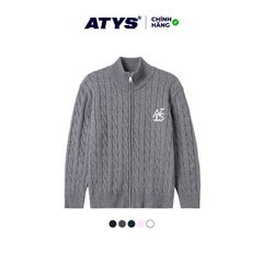 ATYS® HIGH-NECK CABLE ZIP JACKET