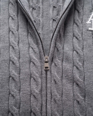 ATYS® HIGH-NECK CABLE ZIP JACKET
