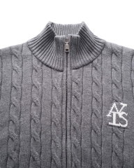 ATYS® HIGH-NECK CABLE ZIP JACKET