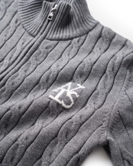 ATYS® HIGH-NECK CABLE ZIP JACKET