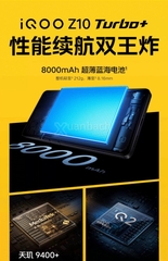 Điện thoại Vivo iQOO Z10 Turbo Plus Dimensity 9400 Plus - Pin 8000mAh