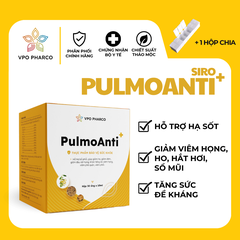 SIRO PULMOANTI+ Hỗ trợ điều trị và giảm Ho/Sốt/Viêm họng/Sốt siêu vi