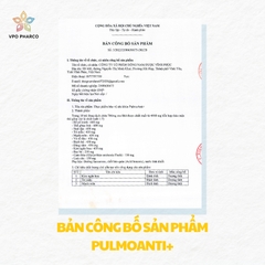 SIRO PULMOANTI+ Hỗ trợ điều trị và giảm Ho/Sốt/Viêm họng/Sốt siêu vi