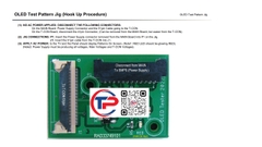 LG TV OLED Pattern Jig for test  - Jic kiểm tra màn hình LG TV oled Mã Linh Kiện - Par Name RAD33749102