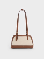 Enola Canvas Two-Tone Elongated-Handle Bag