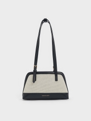 Enola Canvas Two-Tone Elongated-Handle Bag