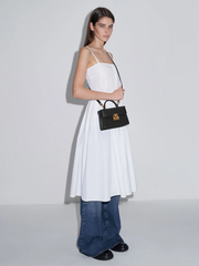 Allie Push-Lock Top Handle Bag