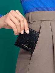 Croc-Effect Small Wallet