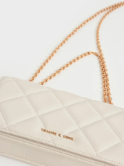 Paffuto Chain Handle Quilted Long Wallet