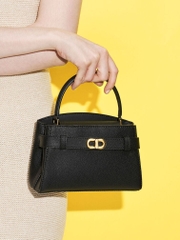 Aubrielle Metallic Buckle HandBag