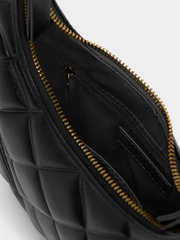 CNK Swing Padlock Quilted Crescent Bag