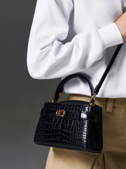 Aubrielle Croc-Effect Top Handle Bag