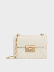 Quilted Push-Lock Chain Shoulder Bag