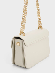 Quilted Push-Lock Chain Shoulder Bag