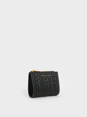 Apolline Textured Top-Zip Wallet