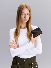 Midori Geometric Top-Zip Wallet