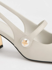 Aeryn Pearl-Embellished Slingback Pumps