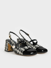 Aeryn Pearl-Embellished Slingback Pumps