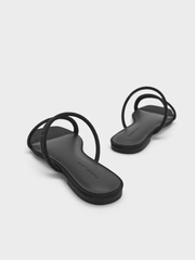 Satin Crystal-Embellished Strappy Sandals