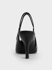 Anita Linen Buckled Pointed-Toe Slingback Pumps