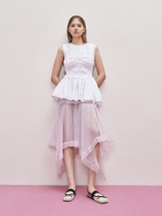 Lyric Mesh & Satin Bow Slingback Flats