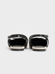 Lyric Mesh & Satin Bow Slingback Flats