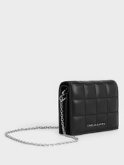 Cassia Quilted Chain-Handle Mini Wallet