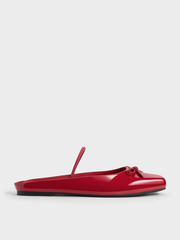 Bow Square-Toe Ballet Mules