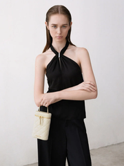 Apfra Quilted Elongated Mini Rectangular Bag