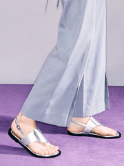 V-Strap Slingback Thong Sandals