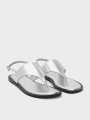 V-Strap Slingback Thong Sandals