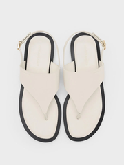 V-Strap Slingback Thong Sandals