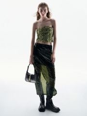 Cesia Croc-Effect Metallic-Accent Shoulder Bag