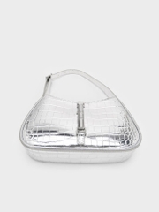 Cesia Croc-Effect Metallic-Accent Shoulder Bag
