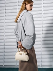 Aurelia Croc-Effect Metallic-Accent Elongated Tote