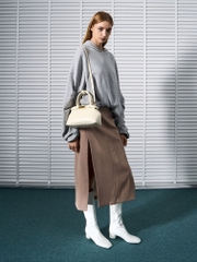 Aurelia Croc-Effect Metallic-Accent Elongated Tote