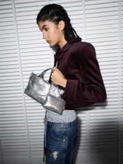 Atwood Crinkle-Effect Chain-Embellished Tote Bag