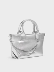Atwood Crinkle-Effect Chain-Embellished Tote Bag
