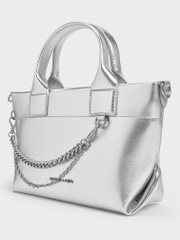Atwood Crinkle-Effect Chain-Embellished Tote Bag