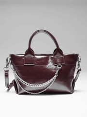 Atwood Crinkle-Effect Chain-Embellished Tote Bag