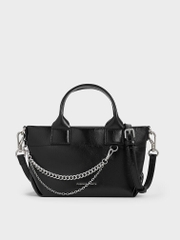 Atwood Crinkle-Effect Chain-Embellished Tote Bag