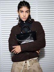 Atwood Crinkle-Effect Chain-Embellished Tote Bag