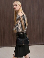 Agatha Chain-Accent Hobo Bag