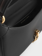 Agatha Chain-Accent Hobo Bag