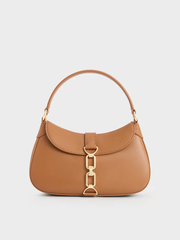 Agatha Chain-Accent Hobo Bag