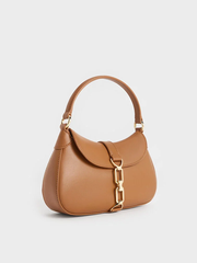 Agatha Chain-Accent Hobo Bag