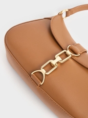 Agatha Chain-Accent Hobo Bag