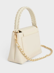 Arwen Croc-Effect Braided-Strap Top Handle Bag