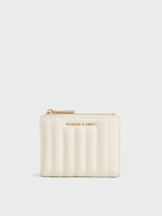Donna Crinkle-Effect Panelled Top-Zip Wallet
